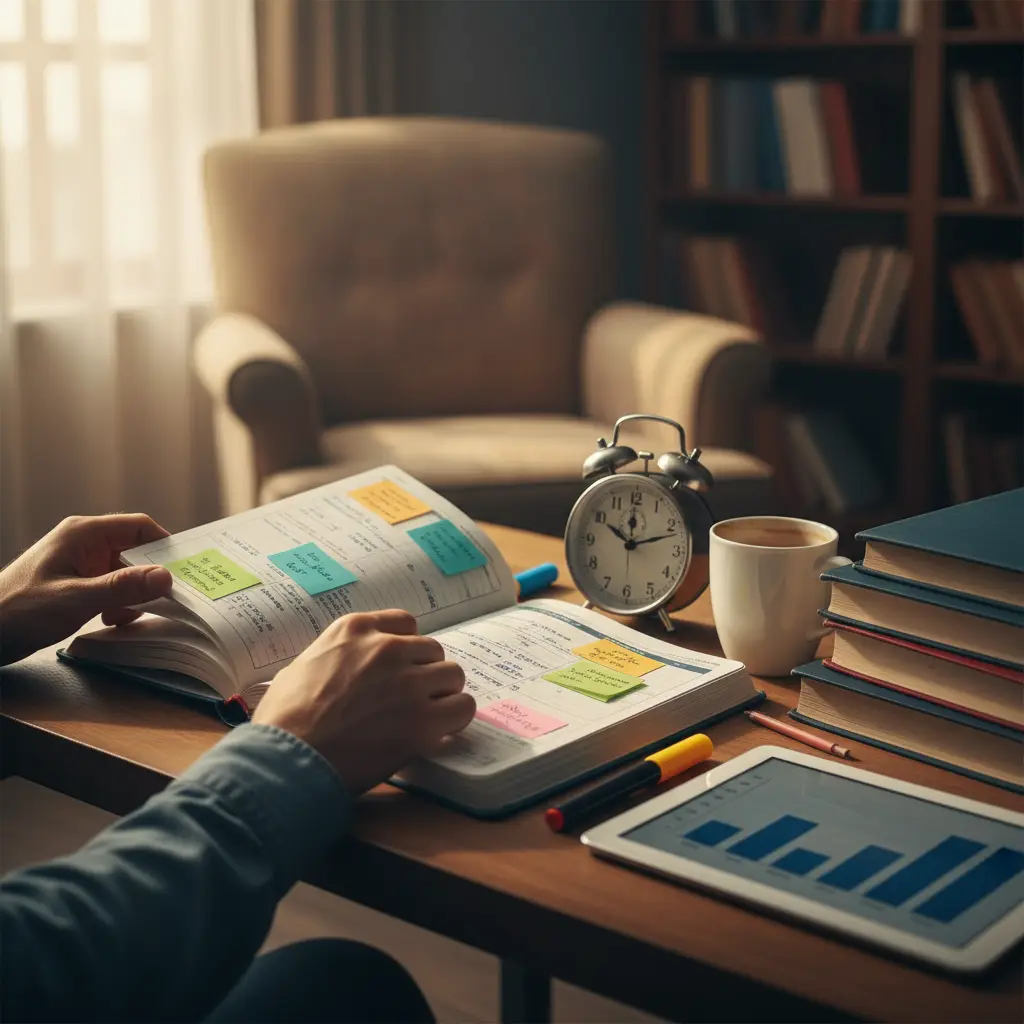 Quantas horas por dia estudar para concurso: o plano de 4h — detalhe